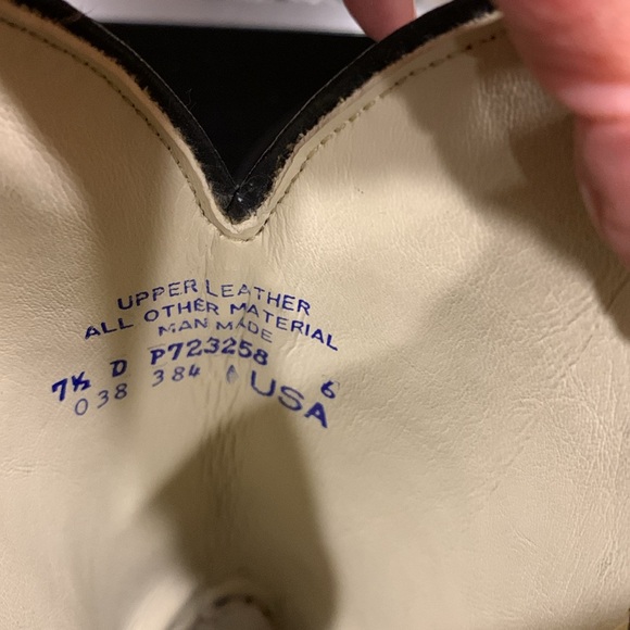 Leather Cowboy Style Boots 7.5 D - Picture 13 of 16